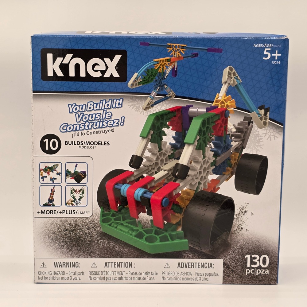 K'NEX 15216 10 Model Building Set 130 Piece STEM Construction Toy NEW